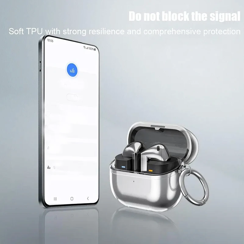 With Cleaning Kit For Samsung Galaxy Buds 3 Pro Cases Transparent Soft Protect Scratch Protect Cover For Buds 3 Boys And Girlg