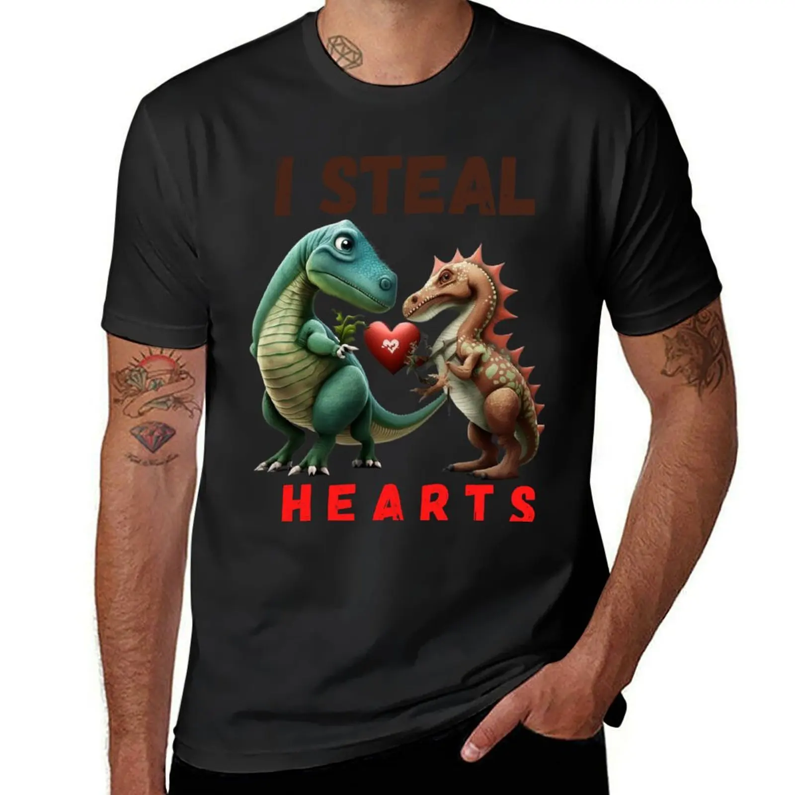 I Steal Hearts Loveasaurus T-Shirt customs design your own anime tshirt tee shirts for men