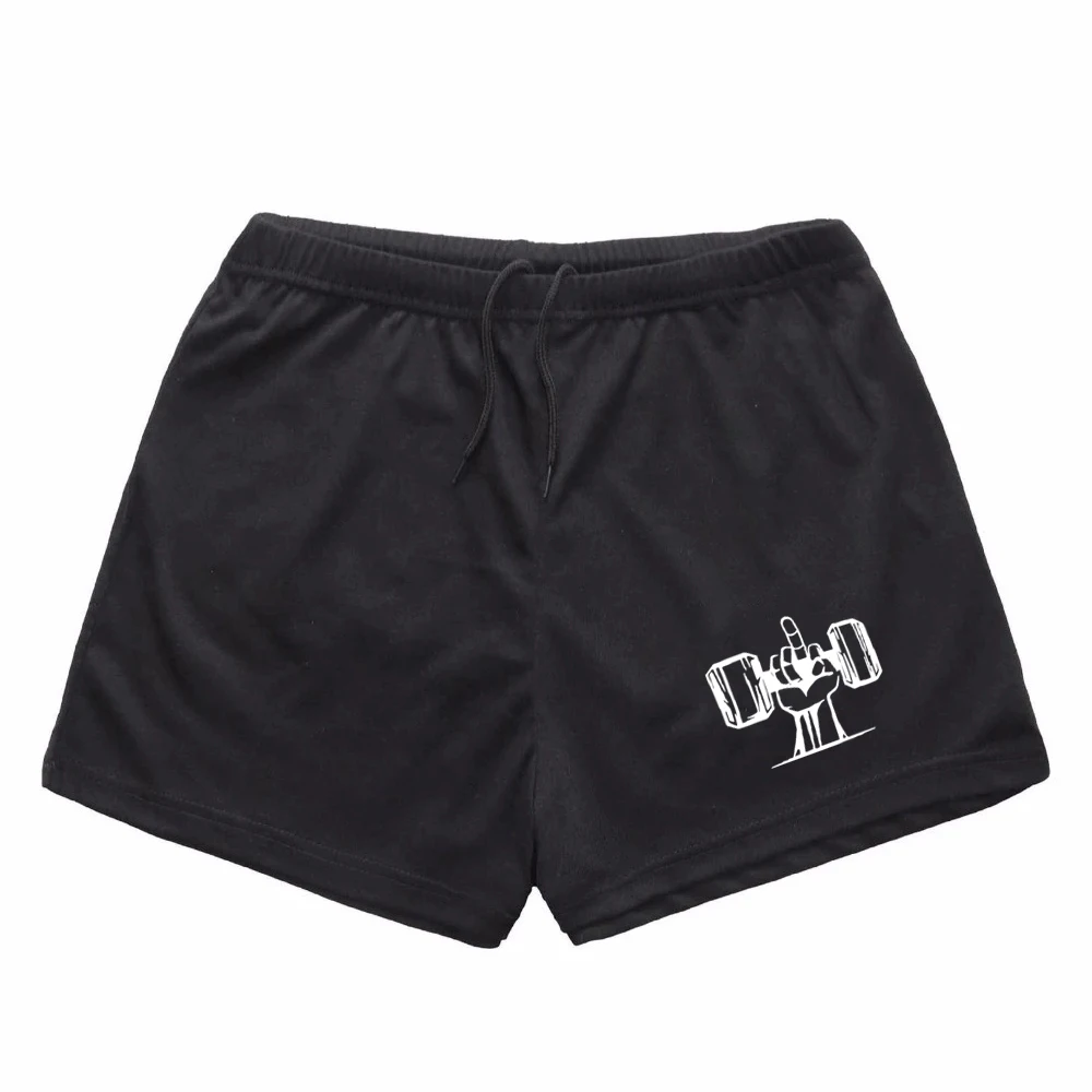 

Summer men's fashion trend gesture pattern print sports running fitness casual comfortable clean refreshing shorts