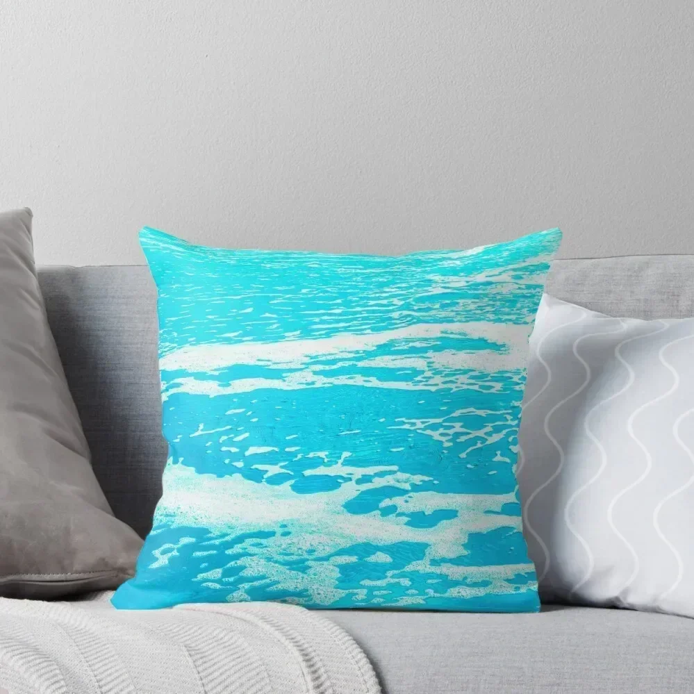 

Turquoise Blue Ocean Throw Pillow Ornamental Pillow Custom Cushion luxury decor pillow