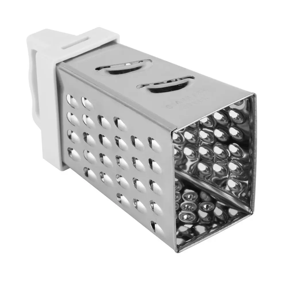Mini 4 Sided Stainless Steel Manual Vegetable Cheese Grater With Container Box Tray Multipurpose Kitchen Tools
