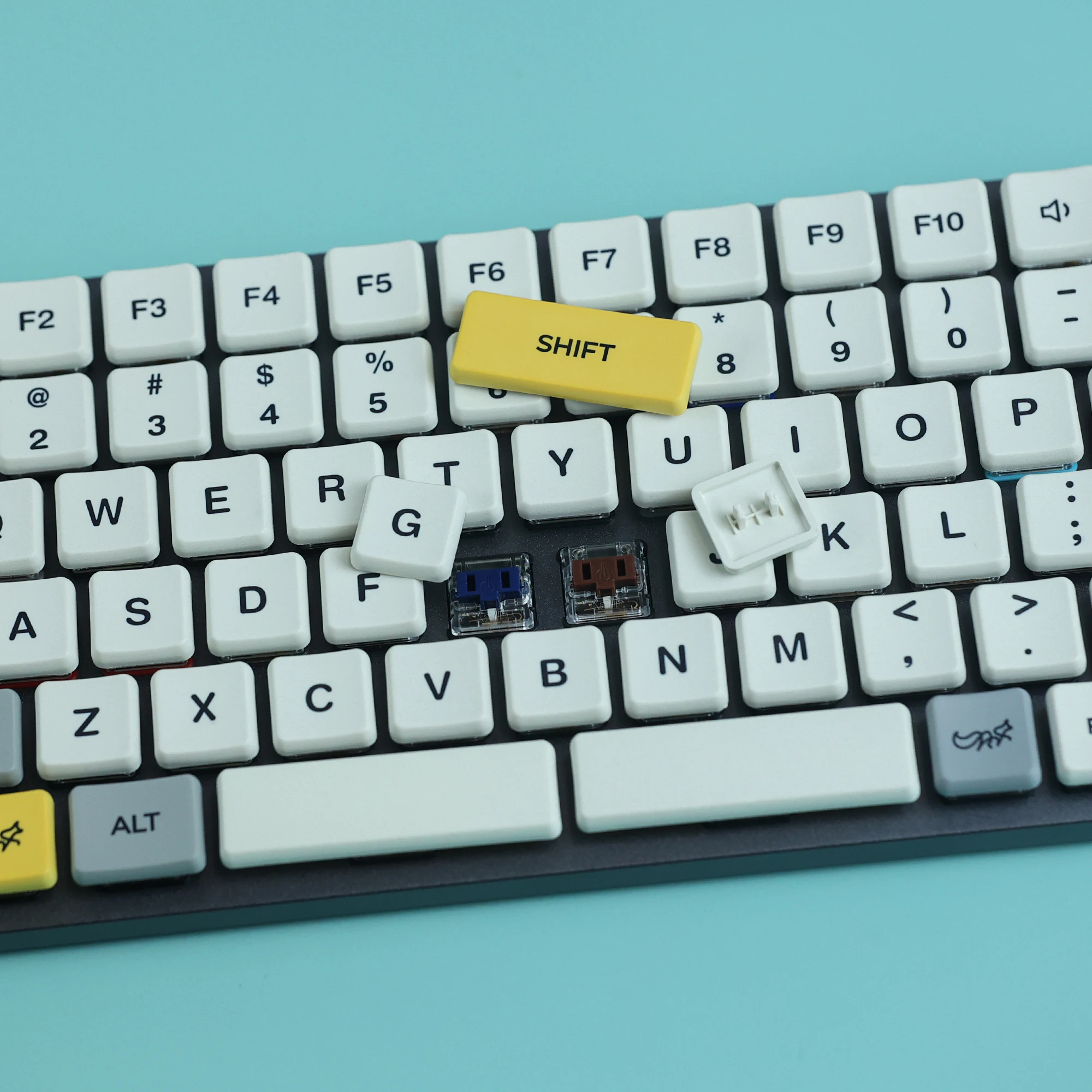 Imagem -02 - Choc Keycaps para Teclado Mecânico Baixo Perfil Pbt Ultra Fino Choc Kailh 1350