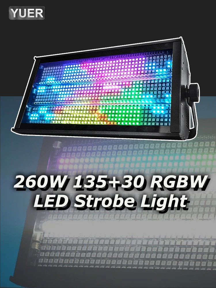 LED 260W RGBW 135 + 35 Segmente Stroboskop-Lichter für DJ Disco Club Hochzeit Party Club Wash Flash Weihnachtsveranstaltungen Bühnenbeleuchtung