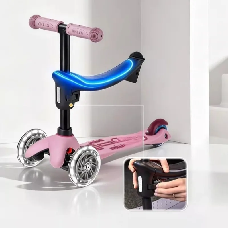 Children's Scooter 1 To 3 Years Old 6 Years Old 10 Years Old 4-in-1 Baby Scooter Can Be Ridden