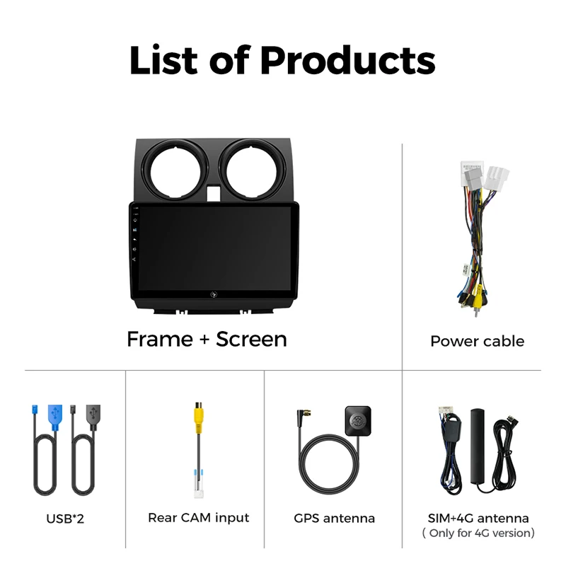 Ainavi Car Multimedia Player for Nissan Qashqai J10 2005 2006 2008 2010 2012 2014 2015 Radio Wireless CarPlay Android Auto 2Din