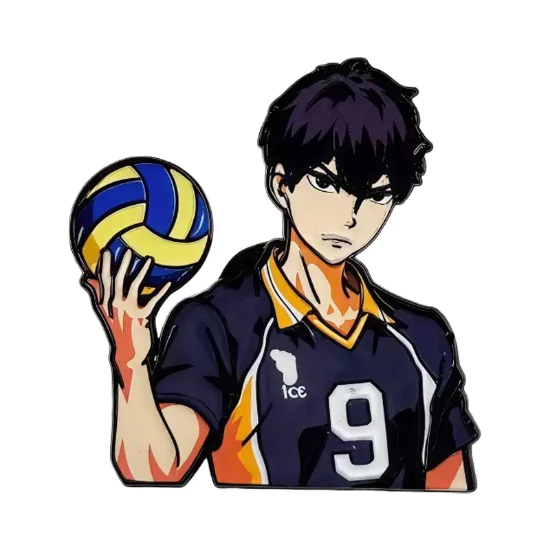 Cartoon Volleyball Sportsman Pins 4-design Cool Athletes Character Brooch For Clothes Backpack Metal Pin Lapel Badge Gifts