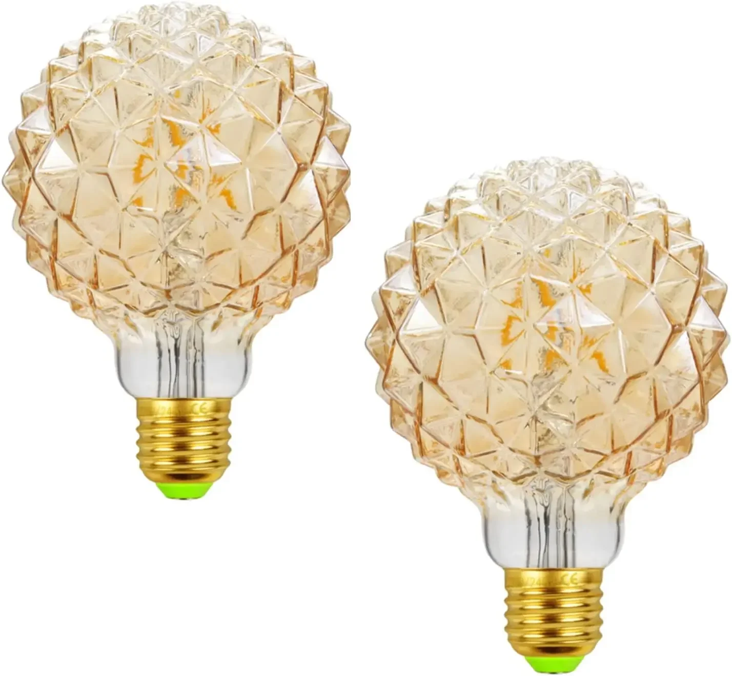 

Retro Pineapple LED Bulb, 4W 2700K Warm Light, E26 Base, Pack of 2