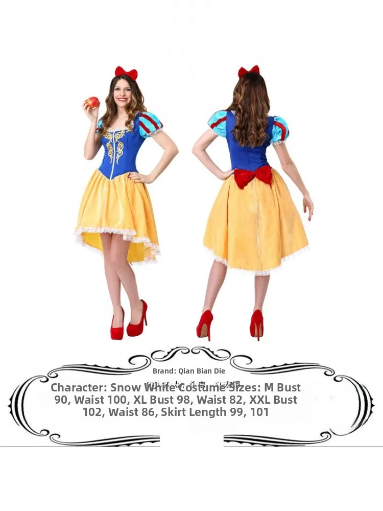 loween Par Game orm Court Snow White Princ Costume Queen Role Play Performance Clothes Cotton Traditional Chinese...