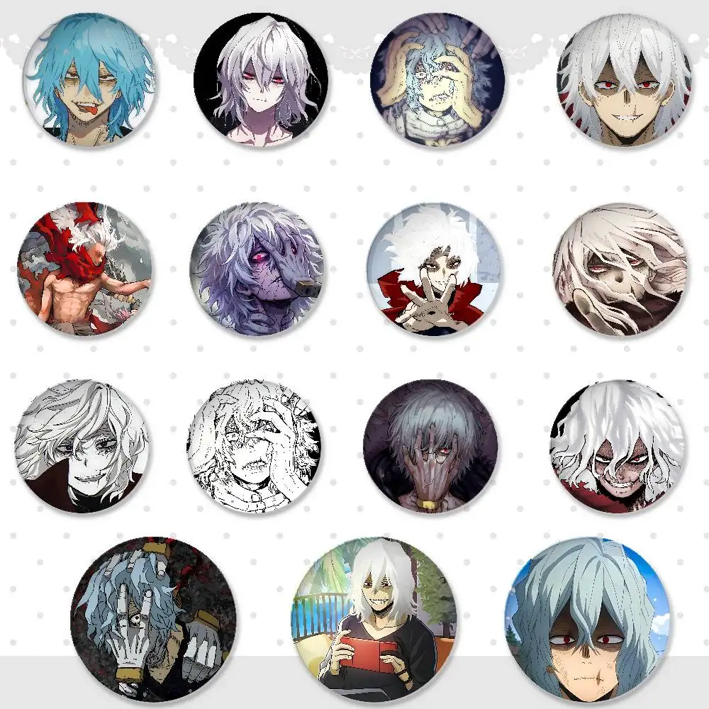 T-Tomura Shigaraki Cartoon Badges Tinplate Soft Button Pin Brooch Metal Badge Custom Jewelry Accessories Hat Bag Lapel