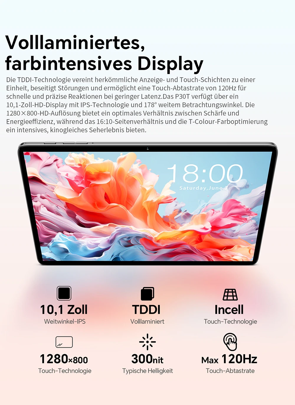 Teclast P30T 2026 10,1-Zoll-Tablet, mit Gemini AI, Android 16, bis zu 16 GB RAM (3 GB + 13 GB erweiterbar), 128 GB ROM, T7250 8-Kern-Prozessor, 6000-mAh-Akku, Type-C-Anschluss. – Detail 4