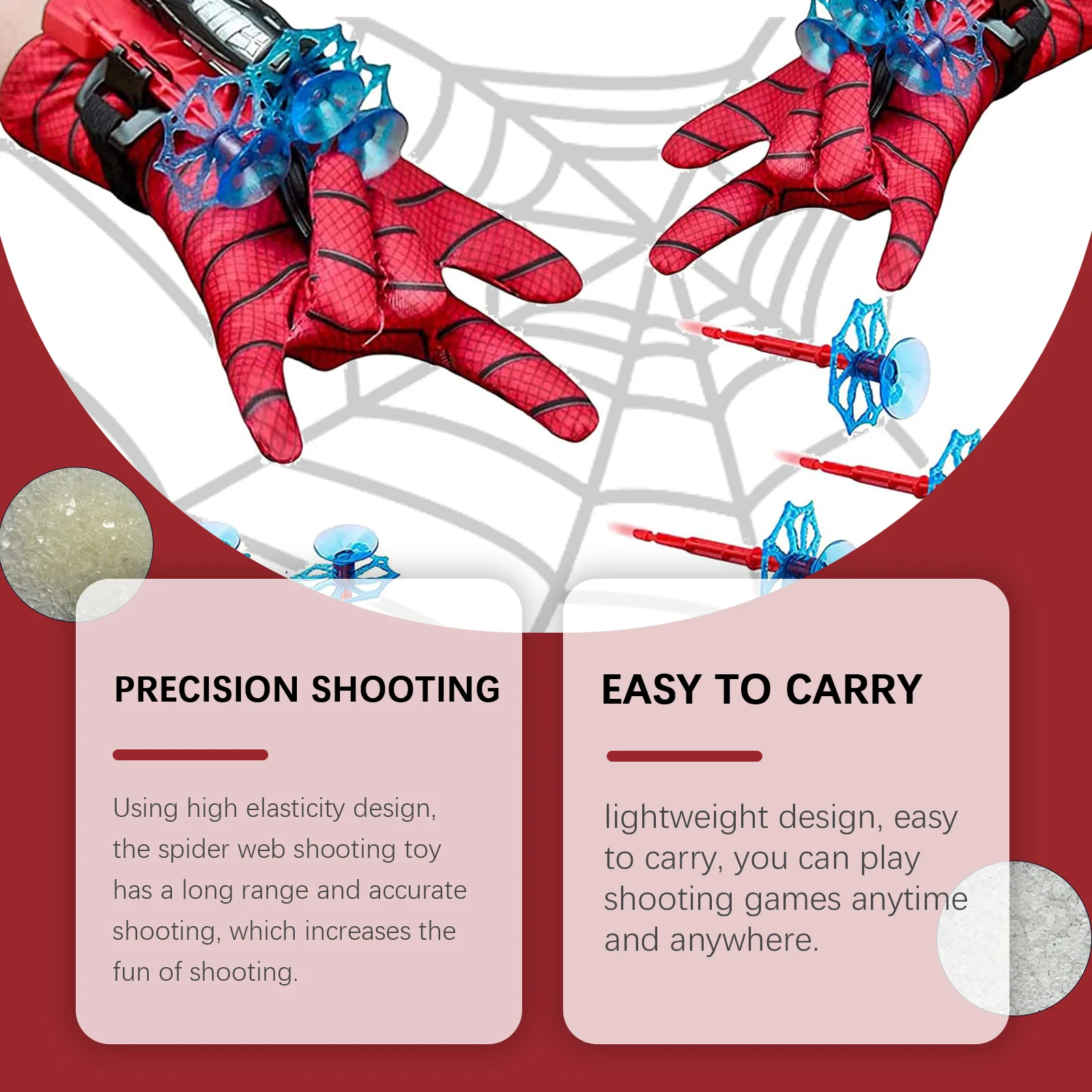 Spider Web Shooters ของเล่น,Hero Launcher ชุดของเล่นข้อมือ,ของเล่นเพื่อการศึกษาสําหรับเด็ก,น้ําหนักเบาและพกพา,พร้อมสําหรับความบันเทิง