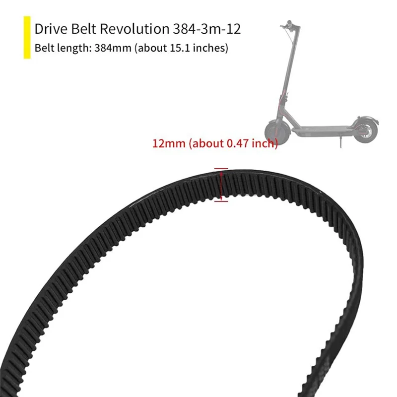 6Pcs 3M-384-12 sabuk berkendara untuk sepeda listrik e-sepeda skuter sepeda motor