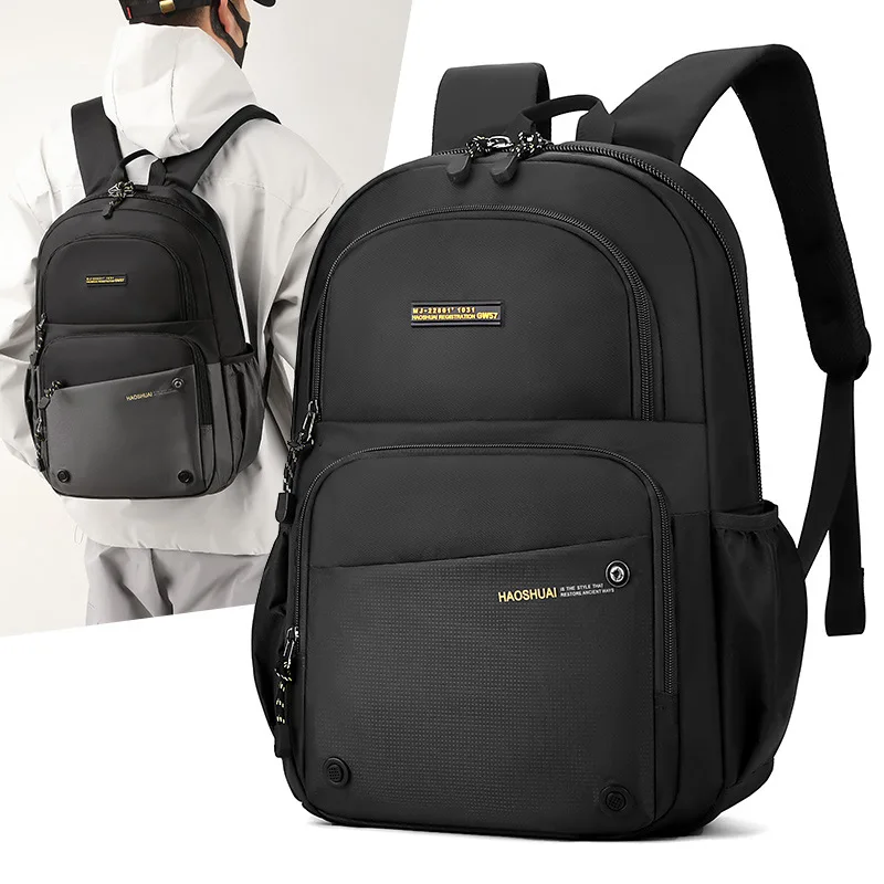 Mochila masculina de tecido de nylon YoReAi, simples e grande capacidade casual, mochila de estudante escolar multifunções, nova