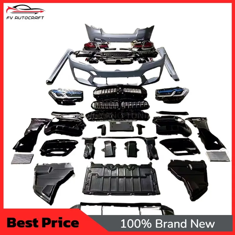 【2026】New Auto Parts & Accessories Clip-on Body Kit For G30 Pre To G30 LCI M5 Front Bumper With Grille & Headlights Includes Cli