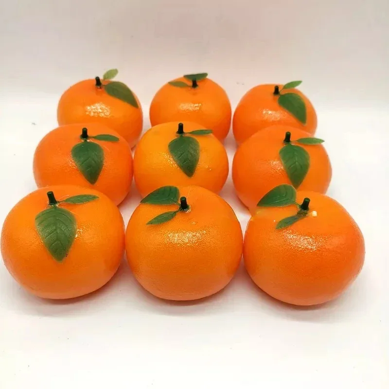 1pc Fake Tangerine Fruit Artificial Orange Oranges Simulation Fruits Lifelike Realistic Tangerines Model Decor Pretend Ornament