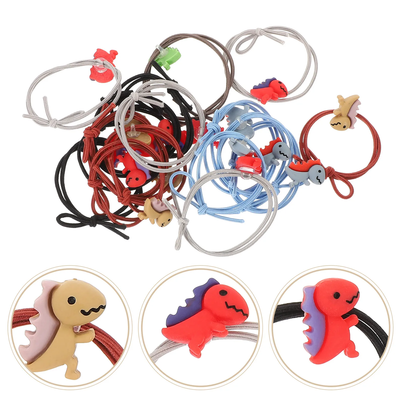 

20Pcs Cute Animal Hair Ties for Girls 4-12 Years Old Elastic Ponytail Holders Chic Hair Accessories for Baby Toddlers Kids