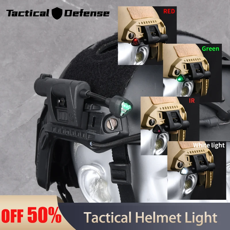 Tactical Helmet Light MPLS CHARGE 3 Modes LED Airsoft Helmet Torch Lamp Nylon Energy Saving Hunting Helmet Flashlight