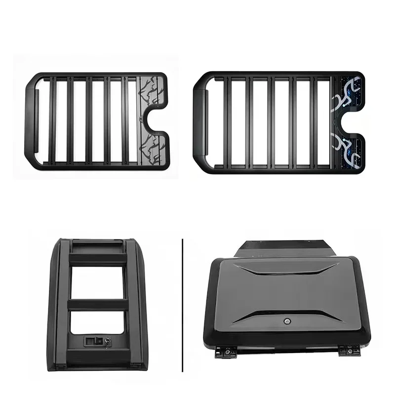 Aluminum Alloy Car Roof Cargo Luggage Rack Baskets Side Ladder Side Box for Jeep Grand Cherokee 2011-2021 2022+