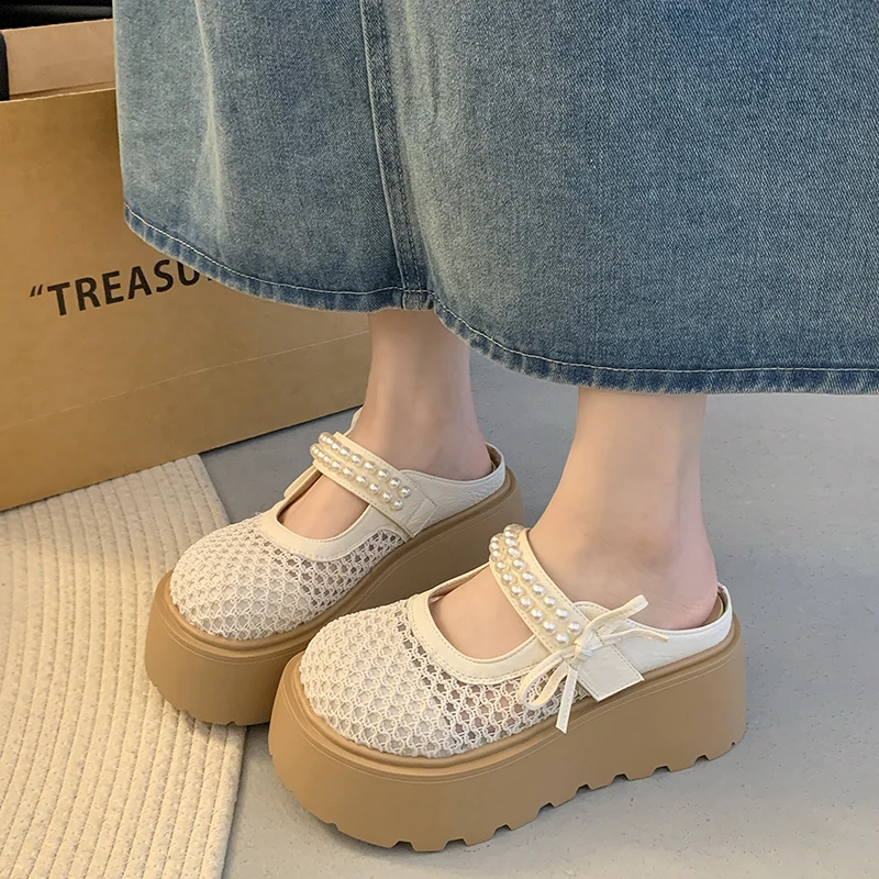 Damesschoenen Damespantoffels Outdoor Cover Toe Platform Slides 2025, Damesschoenen Cover Toe Damespantoffels Outdoor Platform