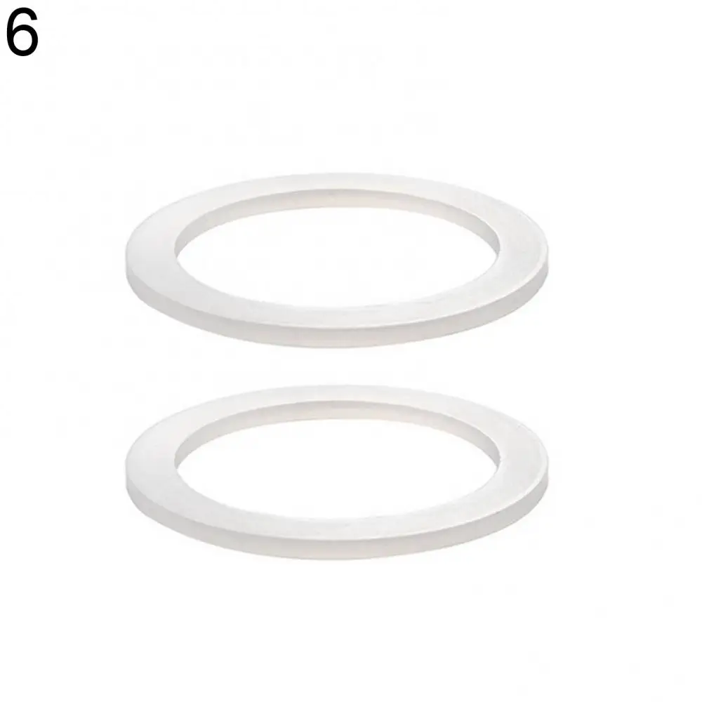 Silicone 2pcs Sealing Ring for Coffee Pots Spacer Washer Gasket Rings Replacement for Moka Pot Espresso Makers Accessories