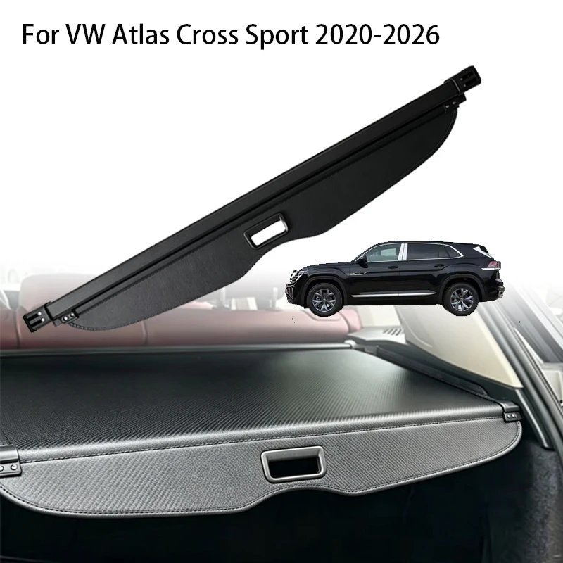 Auto Trunk Curtain Organizer Cover For Volkswagen For VW Atlas Cross Sport 2020-2026 Car Cargo Cover Trunk Rear Rack Luggage
