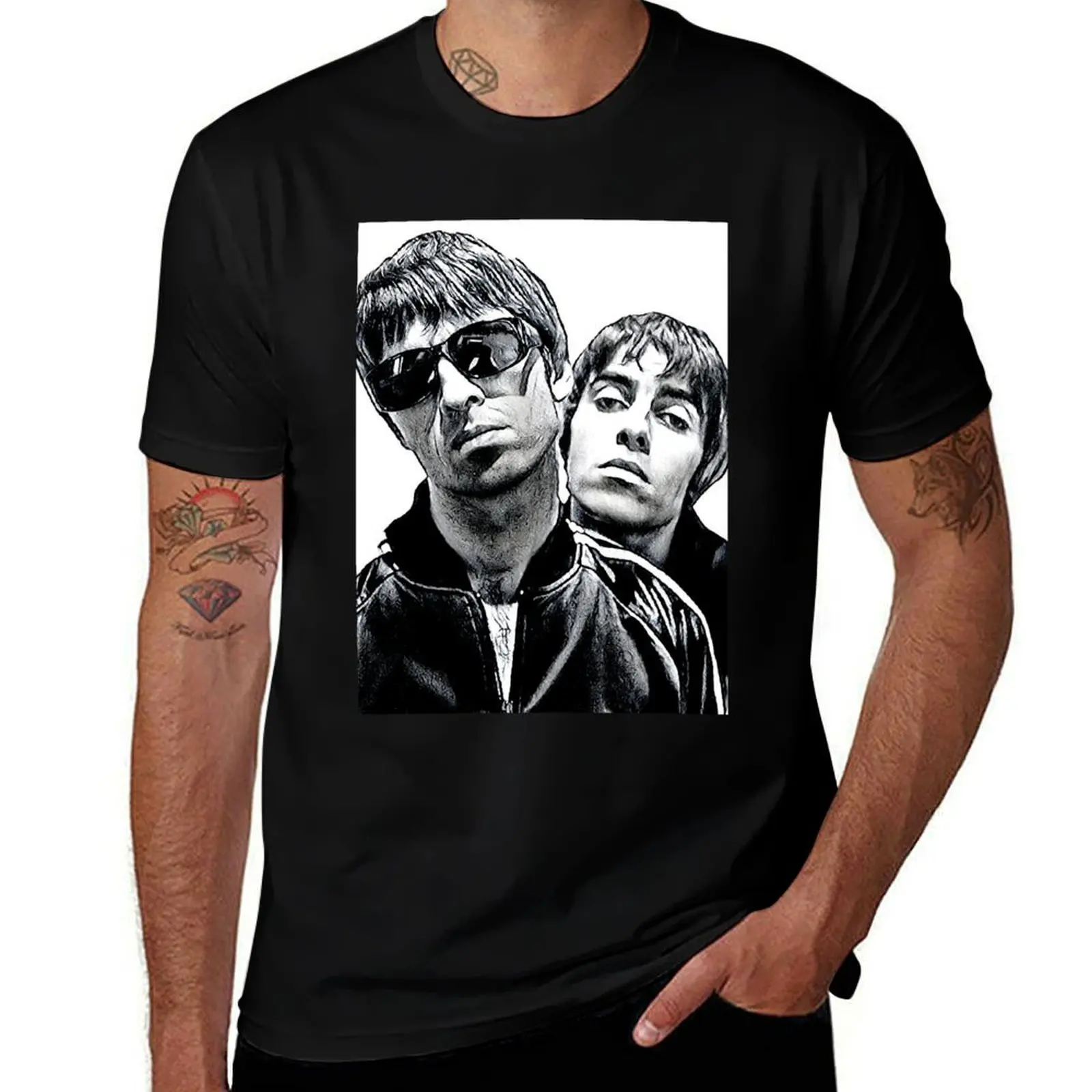 

Music Retro Male Liam Musician Gallagher Cute Graphic Gift T-Shirt Soft Casual Short Sleeve Cotton Tee