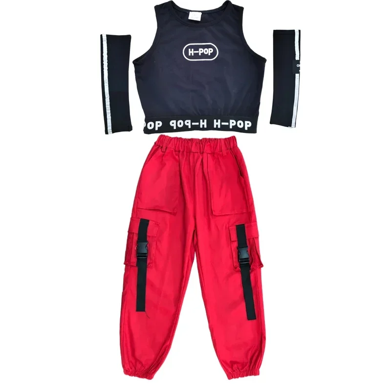 New Street Dance Suit Girls Hip Hop Jazz Dance Clothes Children's Runway Fashion Clothes Fashion Model Dance Costume