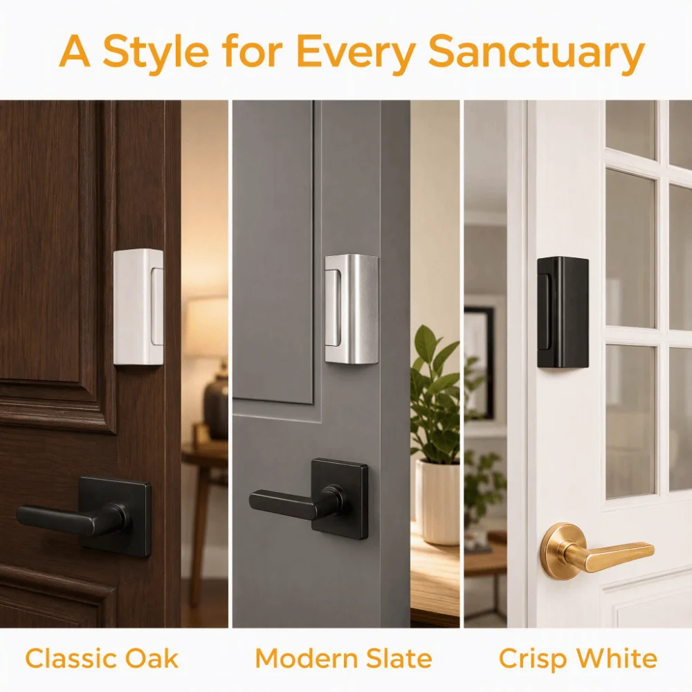 3 Inch Stop Door Lock Aluminum Alloy Easy to Install Childproof Door Lock Upgrade Design Anti-Theft Night Lock Indoor Use