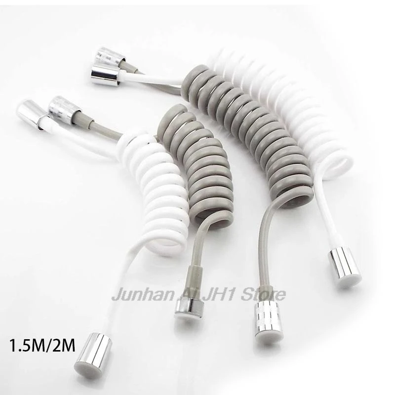 1.5M 2M Flexible Shower Hose Spring Pipe Bidet Sprayer Bathroom Accessory F1