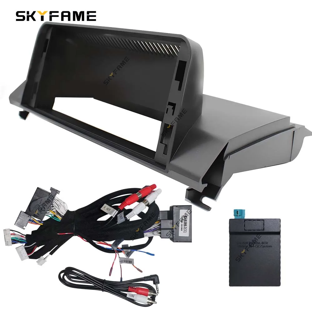 SKYFAME 12.3 Inch Car Frame Fascia Adapter Canbus Box Decoder Android Radio Dash Fitting Panel Kit For BMW Z4 E89