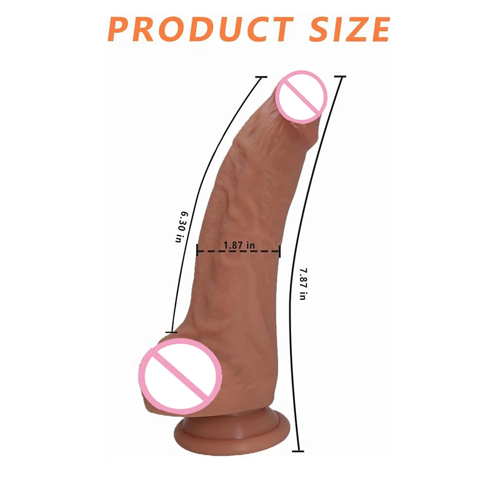 7 Inch Realistic Women Sex Dildos Silicone Anal Dildo for Men Suction Cup Soft Sliding Penis Thick Dildo Adult Toy