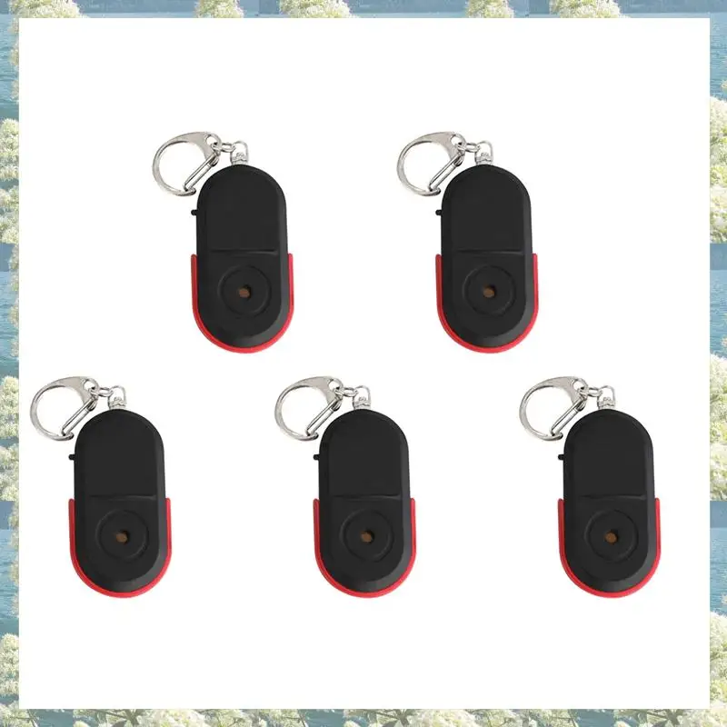 New-5X Anti-Lost Whistle Key Finder Wireless Alarm Smart Tag Key Locator Schlüsselbund Tracker Whistle Sound LED Licht Tracker