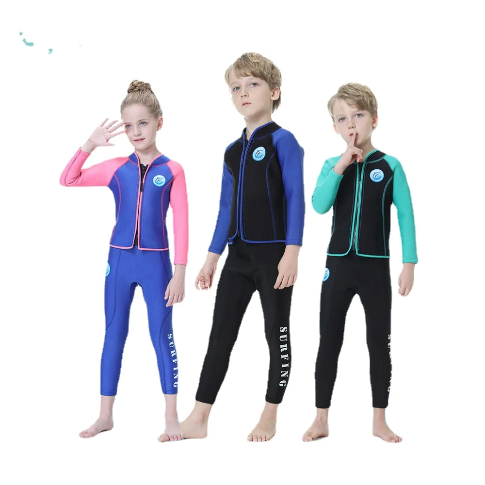 

Diving Suit for Boys and Girls, Warm Swimsuit, Long Sleeve, Cold-proof, Snorkeling, Surfing, Jellyfish Suit