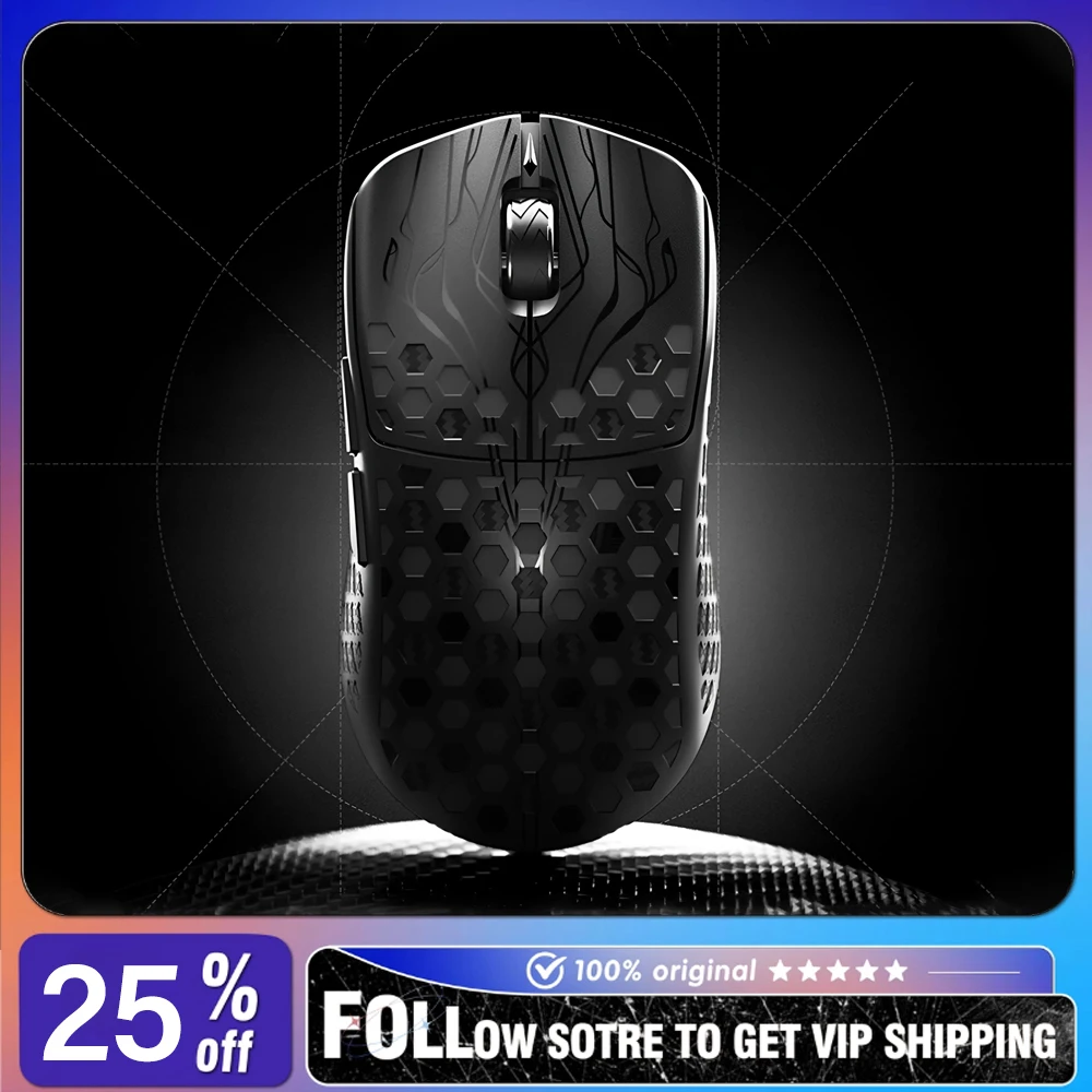 Lemokey LM7 Air Wireless Mouse Carbon Fiber Material Dual Mode Paw3950 Sensor Nordic 54L15 Dual 8K E-sports Gamer Mouse