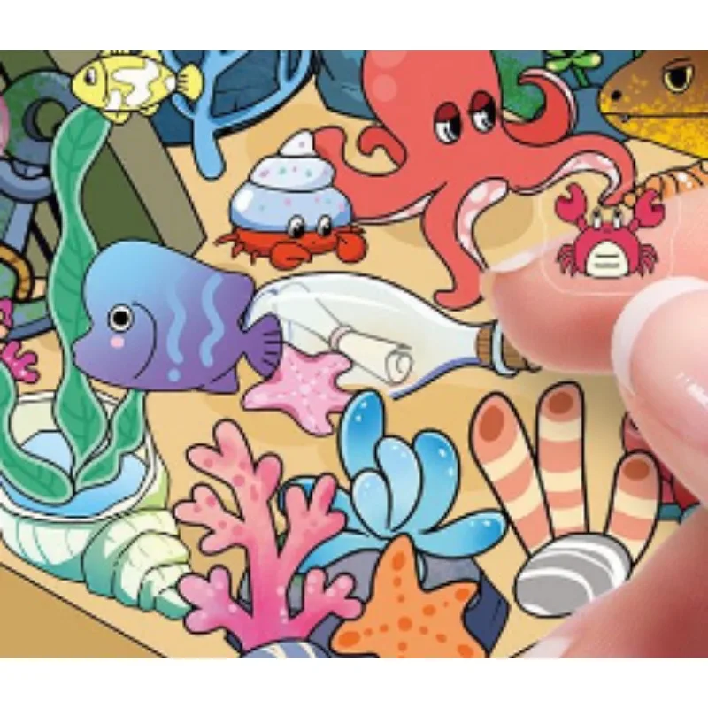 Conjunto de adesivos de brinquedo em miniatura 3d, casa de animais de estimação, cena divertida, decoração diy, clássico, alívio do estresse das crianças, artesanato, casa de brincar, adesivos silenciosos