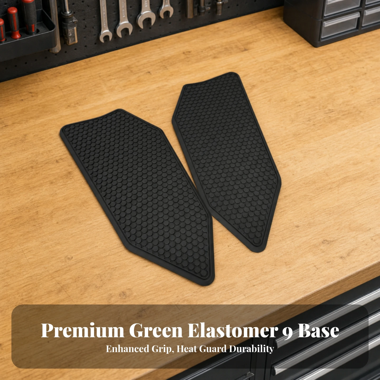 Motorcycle Tank Side Pads Textured Motorcycle Tank Pads with Honeycomb Texture Shielding Rubber for Motorcyclists