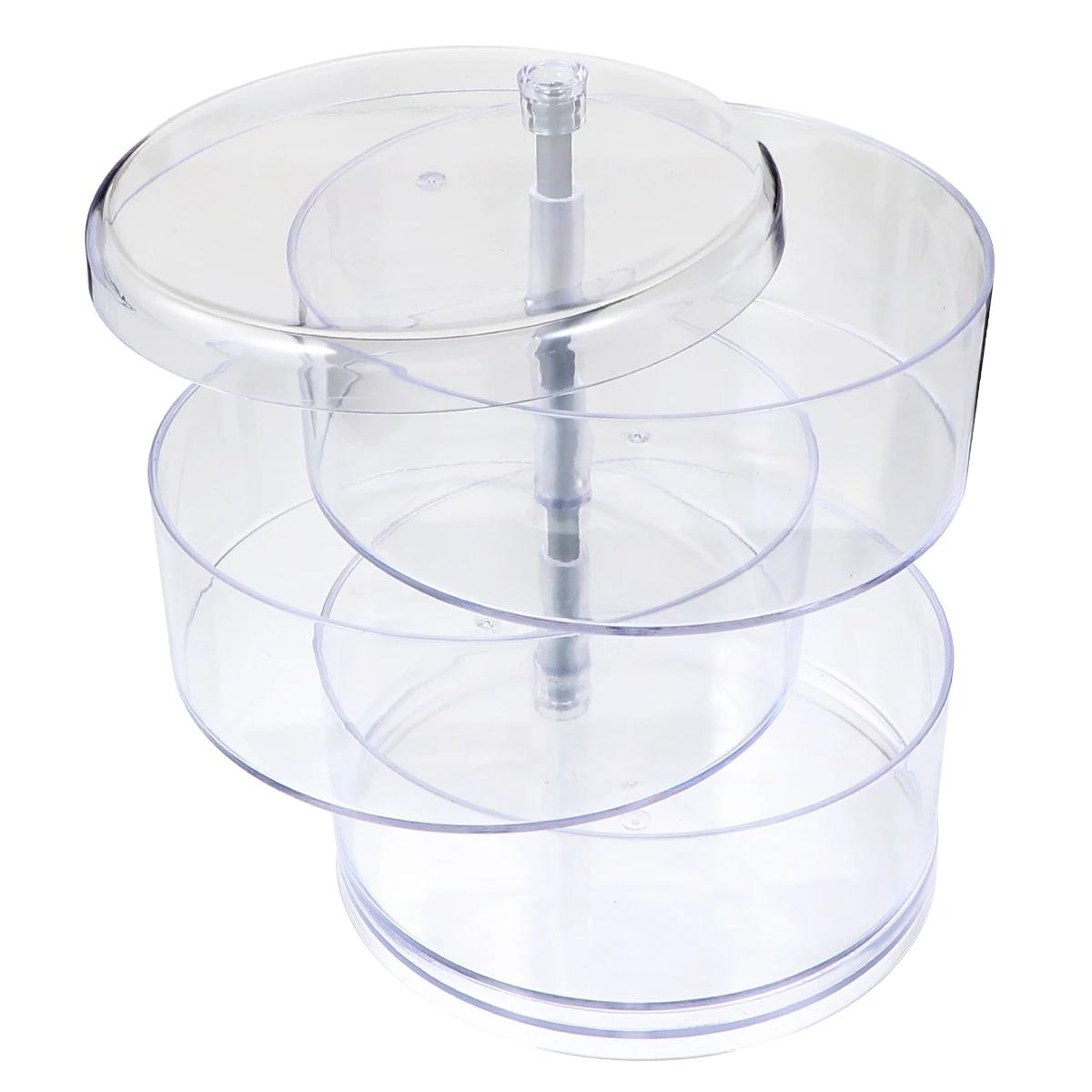 

Rotating Storage Box Jewelry Container Rotatable Case Earring Necklace Large Capacity Classified Storage Dust Proof Plastic