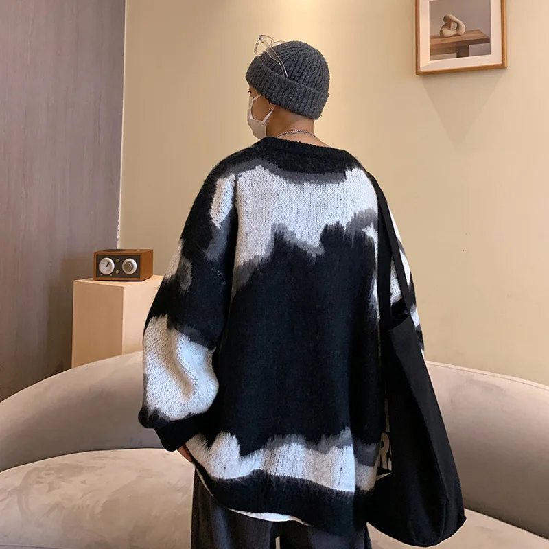 Autumn winter thickened sweater men's Korean version trend loose knit winter ins lazy sweater coat