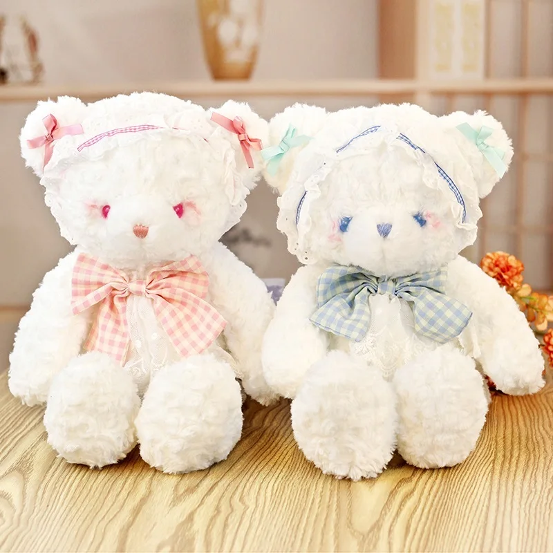 Doll Pp Cotton Household Cute Lolita Rabbit Shape Doll Soft Bear Pilow Rabbit Plush Toy Girl Sleeping Companion Gift Unisex 1Pc