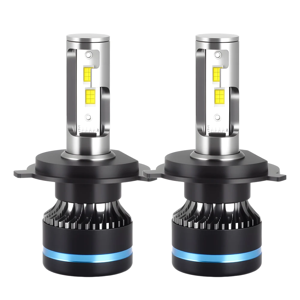 2PCS H4 Mini Size LED Headlight Bulbs 120W 9003 Hi&Lo Beam LED HeadLights 40000LM Canbus No Error Headlamps 6000K