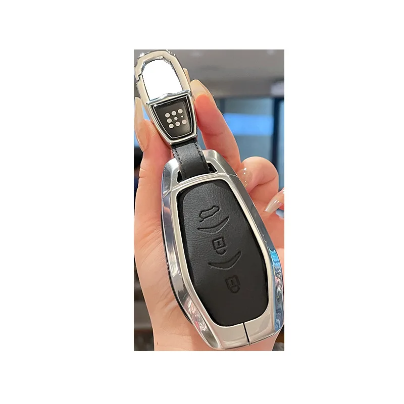 Premium Zinc Alloy Key Cover Case for Landian E5 Plus/E5 Pro (2023-2026) - Protective Key Fob Shell Key Bag Chain