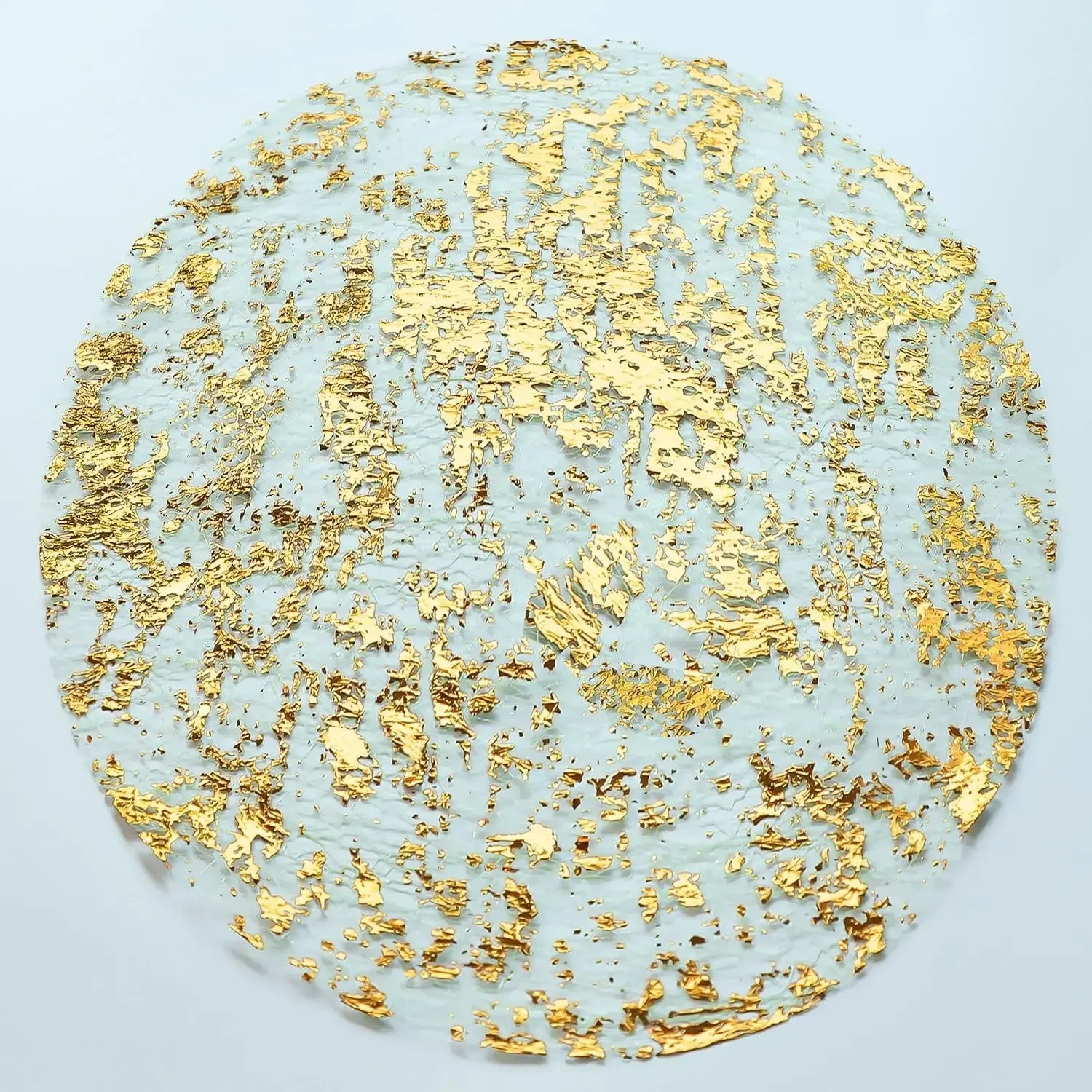 

20PCS Metallic Foil Placemats 33cm Round Super Thin Disposable Glitter Gold Table Mats For Wedding Birthday Party Home Decor