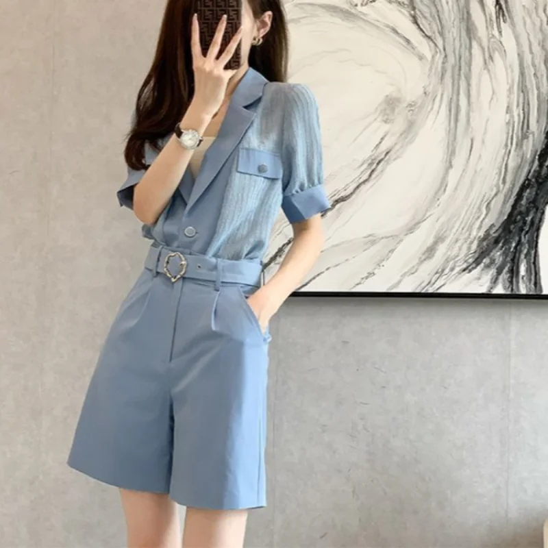 Chic And Elegant Woman Shorts Casual Sleeve New Products Matching Cheap Korean Style Offers Kit Short Sets For Women 2 Pieces