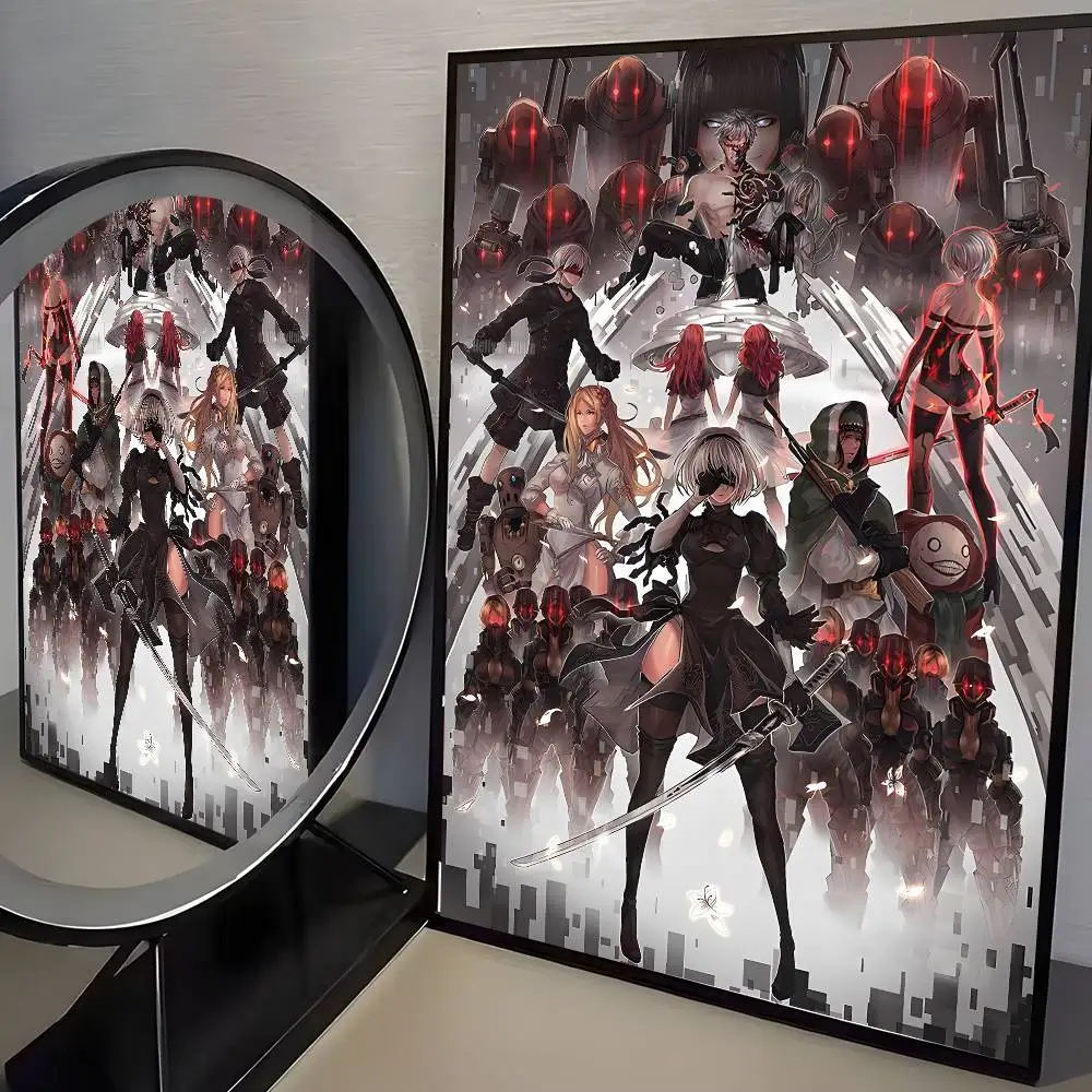 1PC Anime NieR Automata Poster HD kunst klebrige wand wasserdicht hause wohnzimmer schlafzimmer bar ästhetische dekoration
