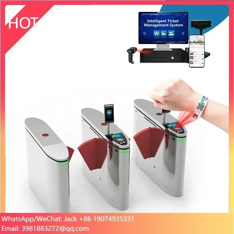 Newest Solution Provider For Event Tickets System 1D/2D Barcode RFIID Reader Ticketing Turnstile Use In Museum