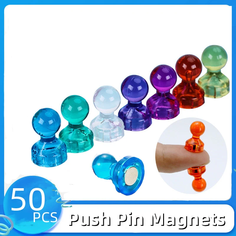 

50PCS Push Pin Magnets Office Thumbtack Strong Neodymium Cones Magnet pinboard Chess Magnetic Push Pins School Home Tools