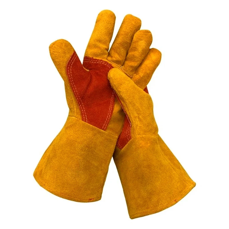 Anti-Biss-Sicherheitshandschuhe, Leder, Haustiergriff, Beißen, Schutzhandschuhe zum Fangen von Hunden, Katzen, Reptilien, Tier, Greifen, Trainingshandschuhe – Detail 11