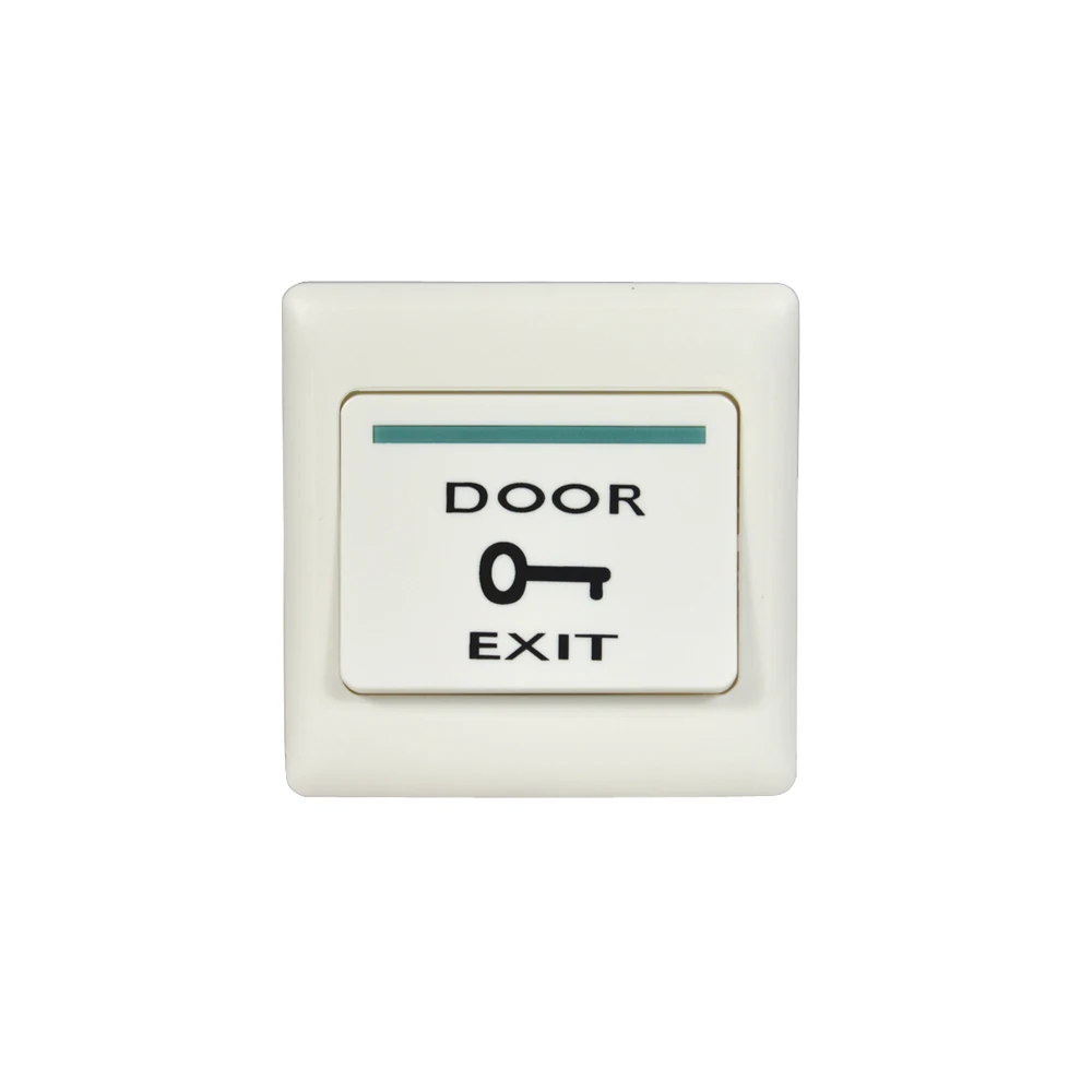 10 PCS Plastic Door Exit Button White Color Access control system accessories release switch door open night light version