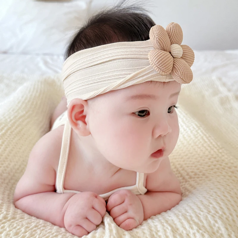 

Soft Nylon Headscarf Astique Suitable for Newborn Baby Girl Flower Headband Elastic Hairband Turban Toddler Hair Accessories