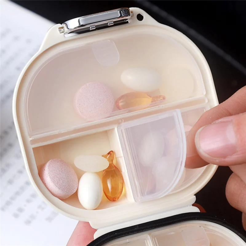 

ABWP-2PCS Портативная ежедневная коробка для таблеток для кошелька Компактный футляр для таблеток для ежедневных и еженедельных путешествий